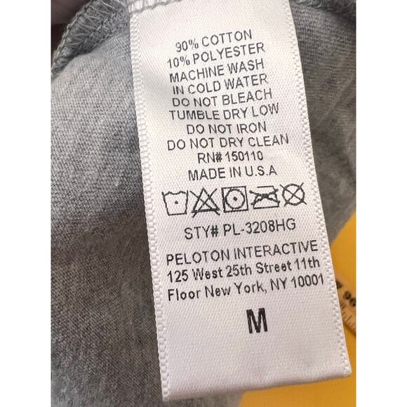 Peloton Lead With Love Sleeveless Graphic Tank Top Gray Men's Size Medium NWOT - Picture 4 of 5